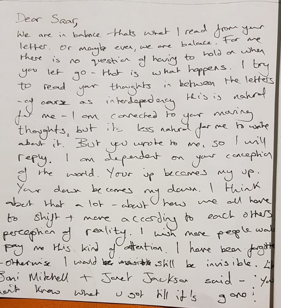 Photo of a handwritten version of the above text